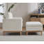 Fauteuil d'appoint rembourré l 35,41 po avec repose-pieds-1912703618-1912703619