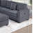 Sectional sofa with footstool