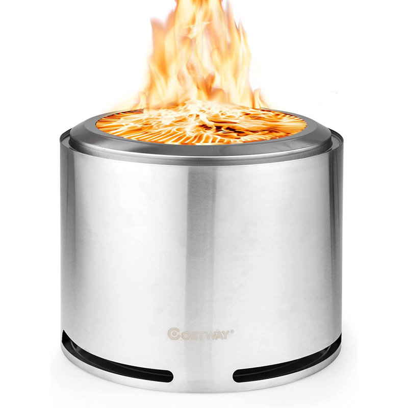 Round Stainless Steel Smokeless Fire Pit