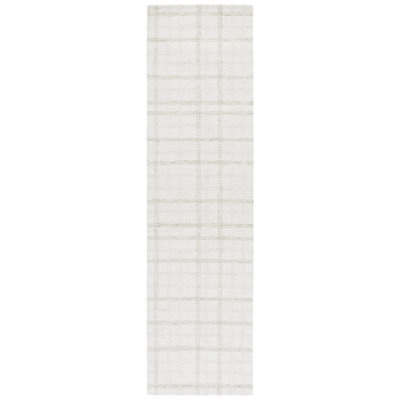 Ilyaas Hand-Tufted Wool and Cotton Plaid Rug