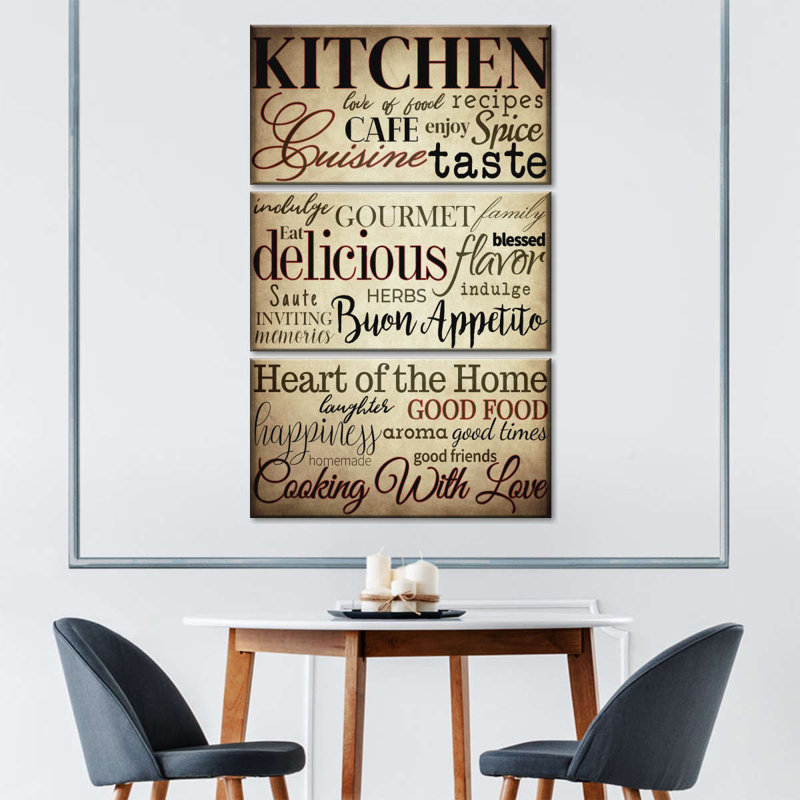 «Kitchen Inspiration», reproduction sur toile, H 38 po x l 24 po x P 1,25 po