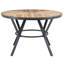 Table ronde attrayante avec plateau en bouleau et pieds en métal