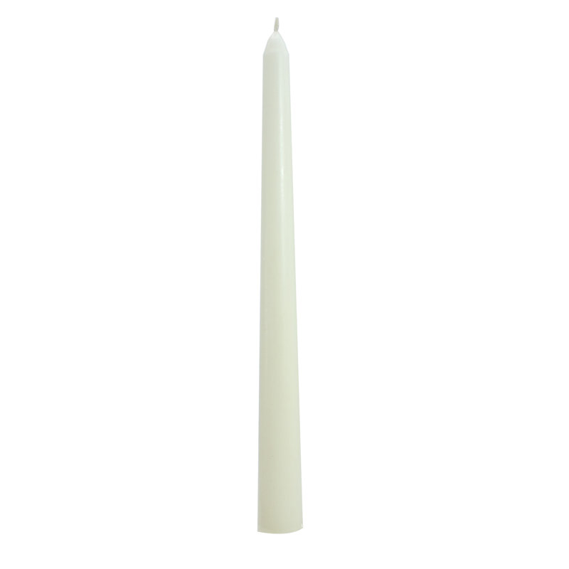 Ensemble de 50 chandelles coniques non parfumées 50 pièces, Ivoire