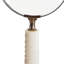 Sculpture en forme de loupe avec poignée striée pour la décoration intérieure - objet de décoration de bureau, d'étagère ou de salon - 9 po, ivoire-1525784103