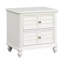Ensemble de chambre à coucher grand lit, bois blanc, ensemble 2 pièces avec table de chevet
