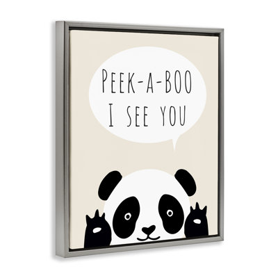 Peek-a-Boo Panda Bear Floating Frame, design by Chen Alyesh