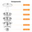 Ensemble de 2 chauffe-plats ronds en acier inoxydable pour buffet Chafing-191873431