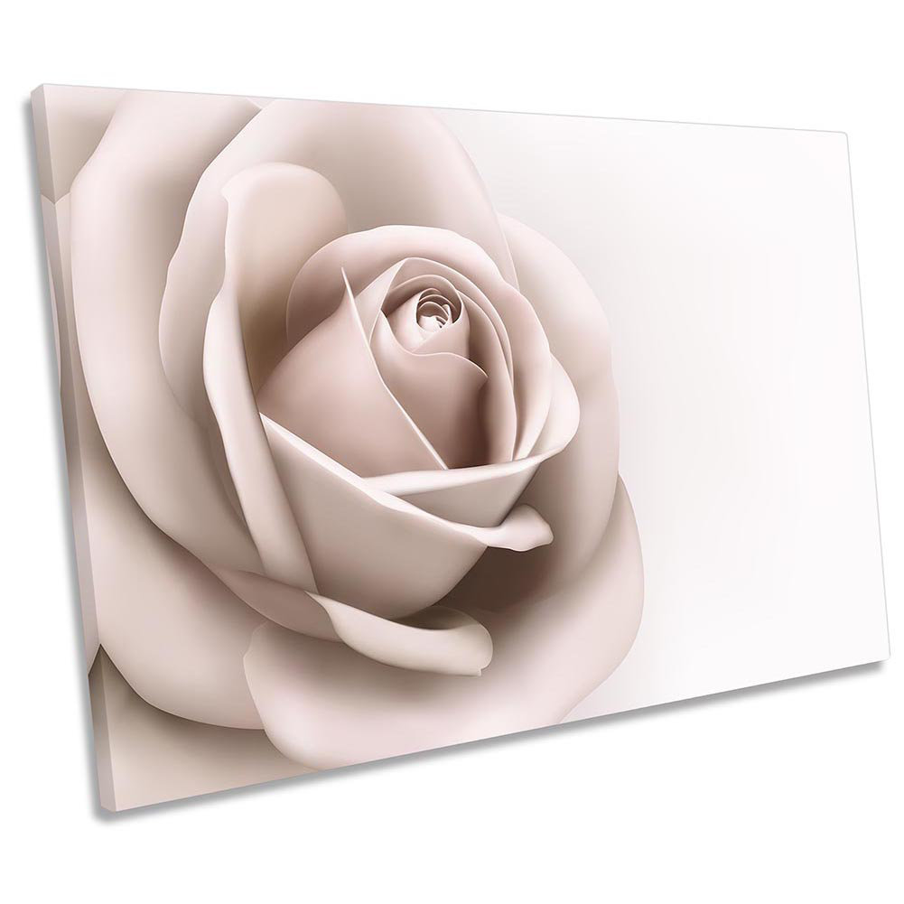 Greem Rose Print Canora Grey Cream Rose Flower Floral Picture CANVAS WALL ART Print ...