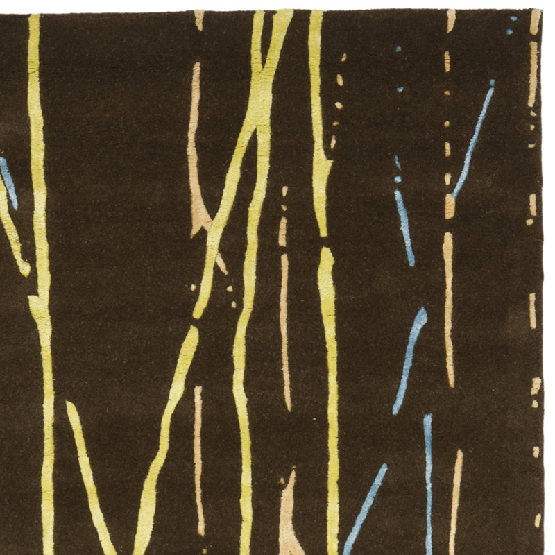 Anduel Hand Tufted Wool Abstract Rug, Square 6'