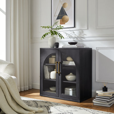 32"W Sideboard with Adjustable Shelves and Glass Doors