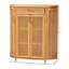 Rangement décoratif en osier tissé à la main à 1 tiroir Kaleb, H 41,95 po x l 35,55 po x P 16,83 po