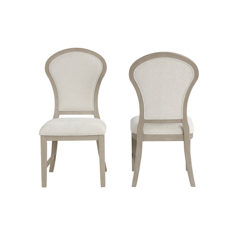 Chaise de salle à manger en bois taupe Wigley (ensemble de 2)
