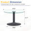 Table basse ronde en verre trempé de 27,5 pouces de diamètre. 17,7 pouces de haut-134532058