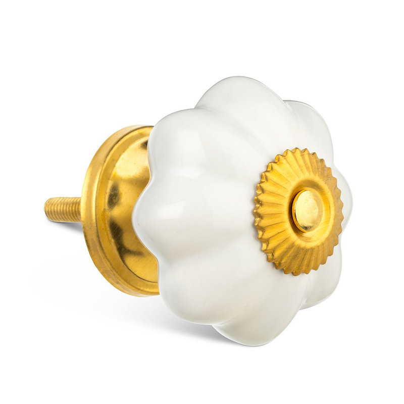 Oversized 2" Length Novelty Knob, White