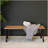 Aryven Industrial Wood Dining Bench, Rustic Dark Pine Finish