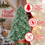 Arbre de Noël 4 pi teinté bleu-vert avec 592 pointes en PE + PVC - arbre unique avec branches articulées-1699625250-1699625259