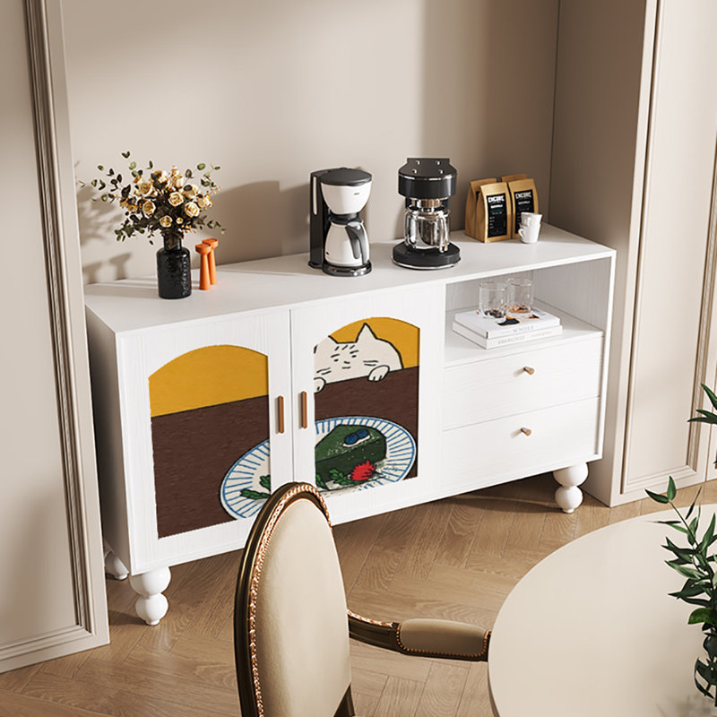Buffet grande capacité 59,1 po, Blanc
