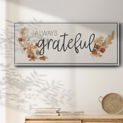«Always Grateful», toile encadrée