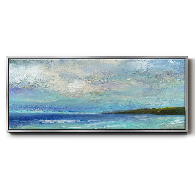 Island Inlet- Framed Canvas, 12" H x 30" W