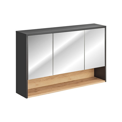 Ferdinanda 750 mm H Surface Framed Mirrored Bathroom Cabinets 6 Shelves with Mirror