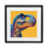 «Vibrant T-Rex Portrait», reproduction encadrée sous verre, conception de Wumples