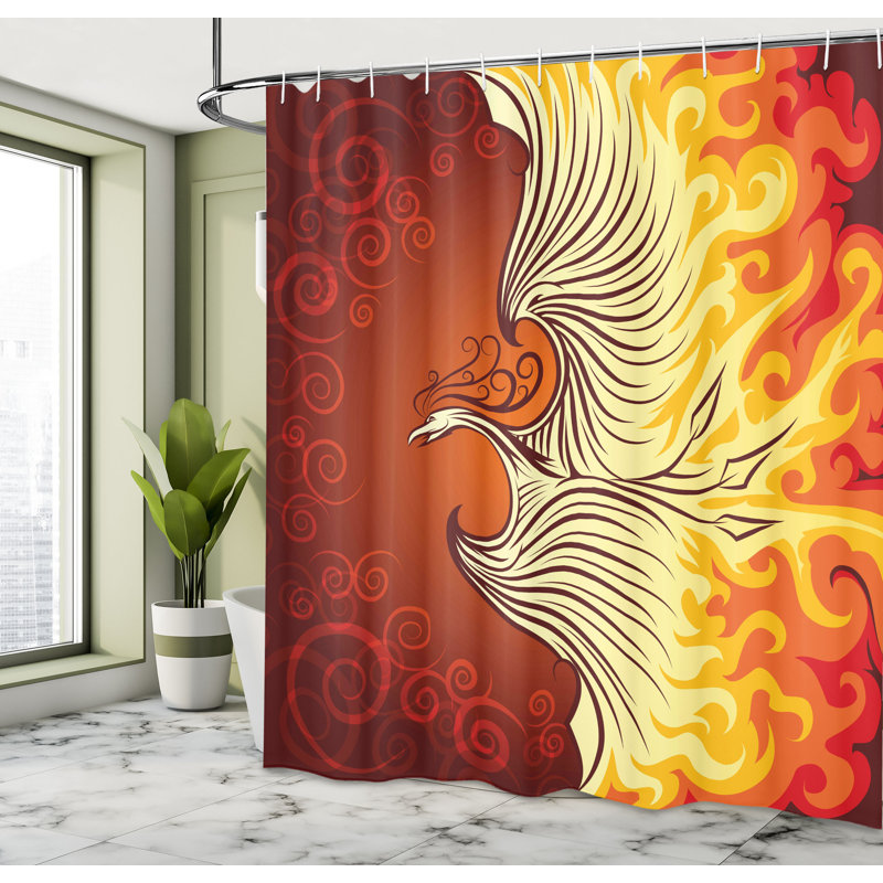 Shower Curtain with Hooks Included, 70"H x 69"W