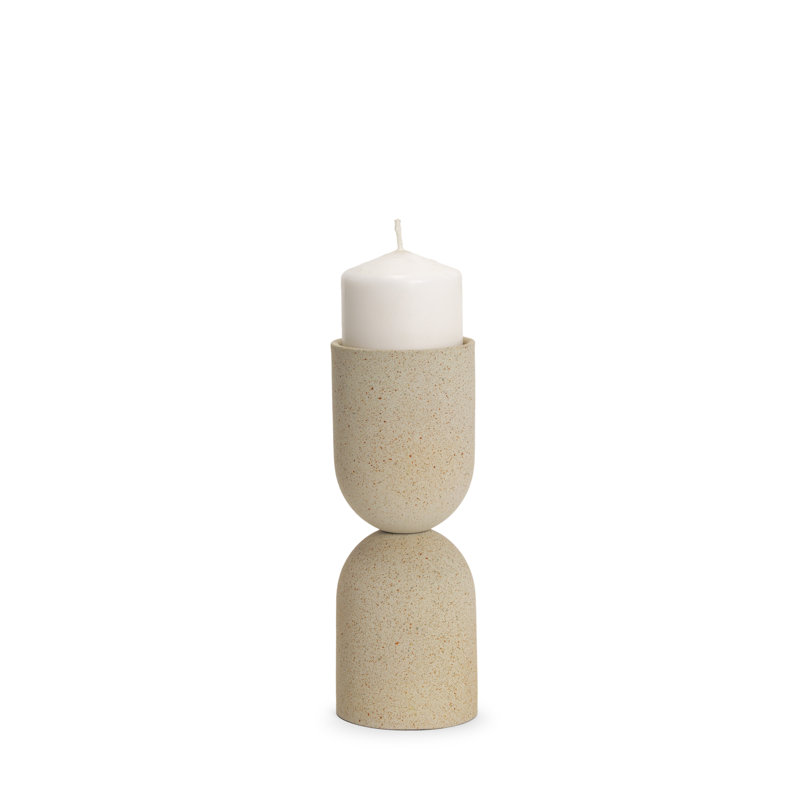 Porte-bougie en métal texturé Sorcha, H 9,25 po x l 3,5 po x P 3,5 po