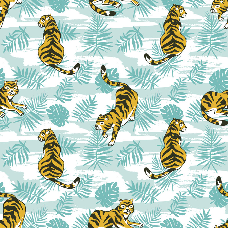 Tropical Seamless Pattern - Wrapped Canvas Painting, 122cm H x 122cm W x 3.8cm D