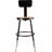 Backed Adjustable Height Ergonomic Industrial Stool Footring-372668424