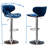 Masaccio Velvet Upholstered Adjustable Swivel Barstool, Set Of 2-636373786