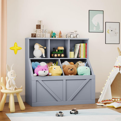 Organisateur de rangement pour jouets stable et sécuritaire pour enfants - Armoire multifonctionnelle
