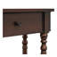 Console étroite avec coin incurvé, table de hall d'entrée rétro avec tiroir supérieur et tablette ouverte, tables de console de canapé pour le hall d'entrée, le couloir et le salon (espresso)