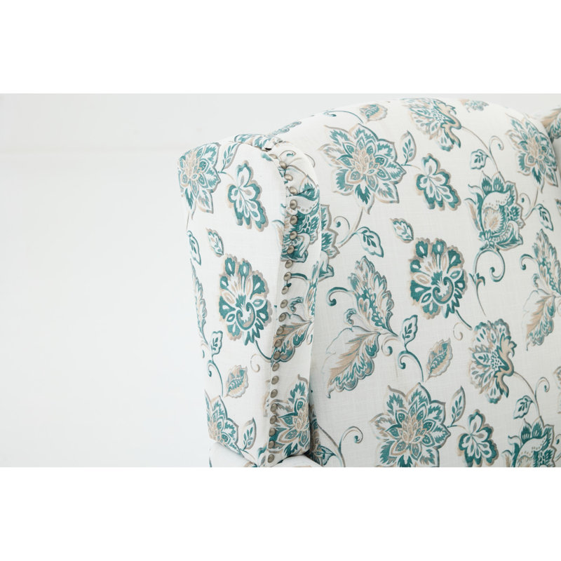 Chaises d'appoint confortables, pieds en tissu de bois, motif floral moderne pour le bureau à domicile