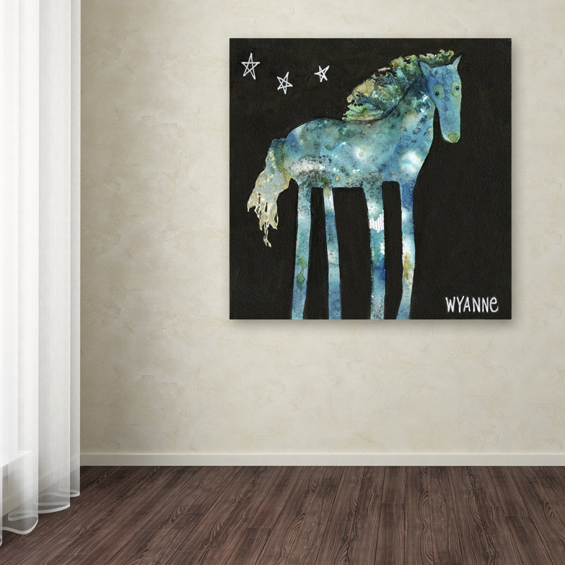 Art sur toile Berkley «Midnight Pony», H 35 po x l 35 po x P 2 po