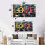 «Love Pop Art Graffiti Artwork», ensemble de reproductions d'art mural Pop Art-341204172