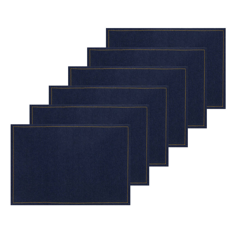 Ensemble de 6 napperons en denim
