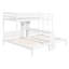Lit superposé simple au-dessus de simple avec bureau intégré, tablettes de rangement et lampe de lecture à DEL, blanc-2132915945