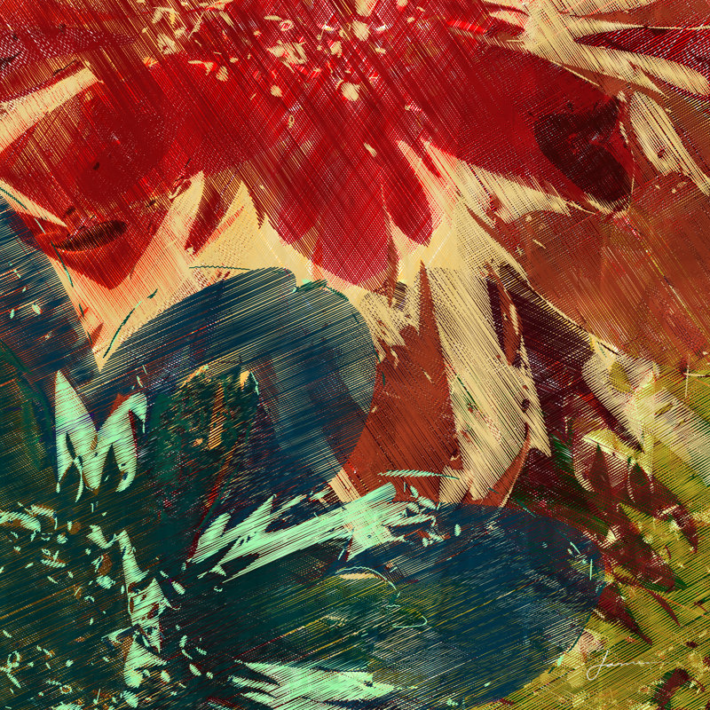 Floragraph II by James Burghardt - Wrapped Canvas Painting, 91cm H x 91cm W