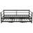 Twin Size Metal Daybed With LED And Adjustable Trundle, Pop Up Trundle-1540802507