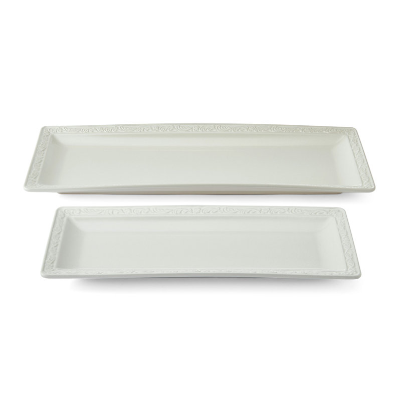 Italian Countryside Set Of 2 Bread Trays