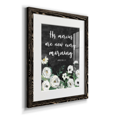 His Mercies - Cadre photo, impression d'art textuel sur papier
