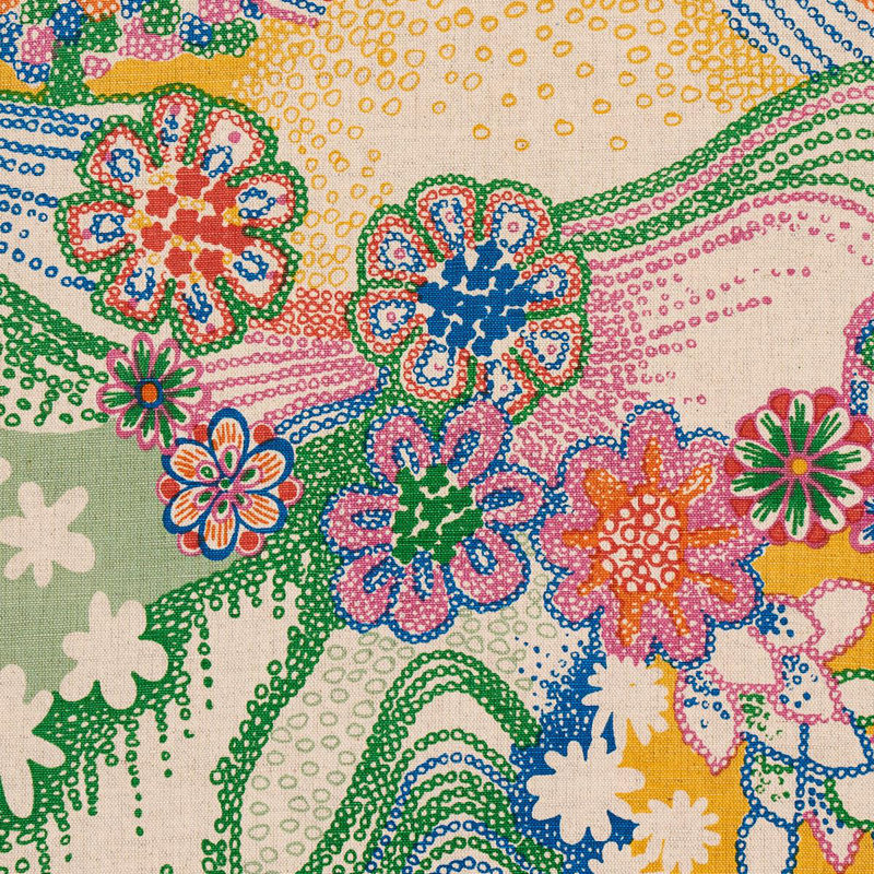 Schumacher x Clements Ribeiro Daisy Chain Fabric, Light Multi