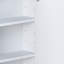 Bathroom Wall Storage Cabinet With Mirror, Medicine Cabinet With Adjustable Wood Shelf & Doors, Mounted Storage Cabinets With 6 Open Shelves, White, Cabinet-1947522133