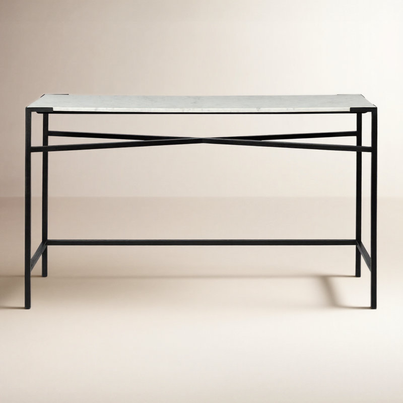 50'' Marble Top Console Table