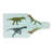 Ambesonne Dinosaur Tempered Glass Cutting Board Reptile Fossils Animals Multicolor