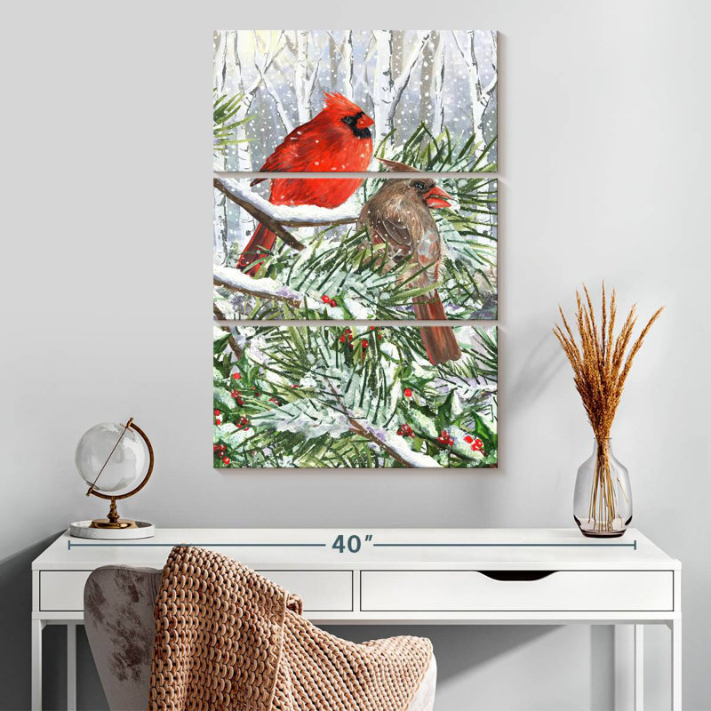 Brampt Holiday Cardinals, H 32 po x l 20 po