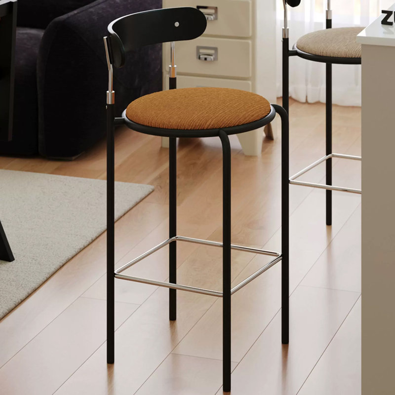 Chaise d'appoint à dossier bas brun (ensemble de 2), Brown