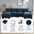 Millspaugh 110*55" Modern U-shaped Sectional Sofa with Waist Pillows,6-seat Upholstered Symmetrical Sofa Furniture,Sleeper Sofa Couch with Chaise Lounge for Living Room,Apartment-1175275826