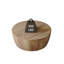 Table basse ronde avec finition en faux bois (MDF)