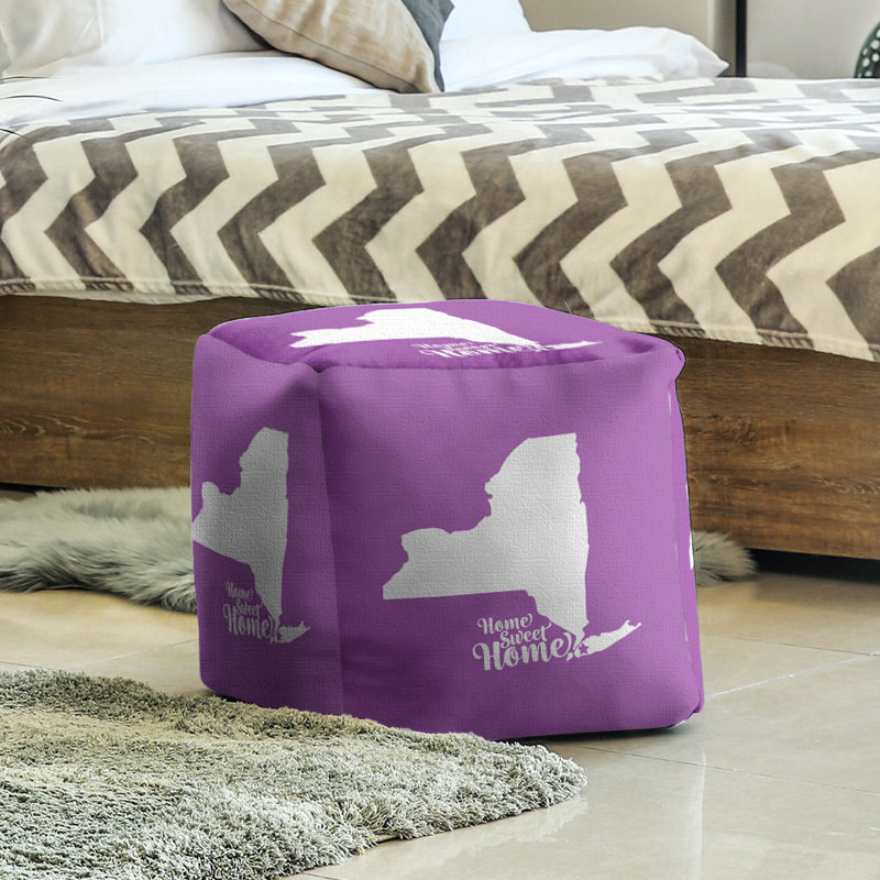 Upholstered Ottoman, Violet